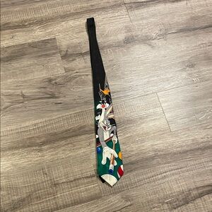 Black Cartoon looney tunes tie vintage 1996